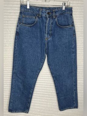6397 Shorty Jeans in Skate Blue Size 26 Button Fly Relaxed Straight Leg Cotton